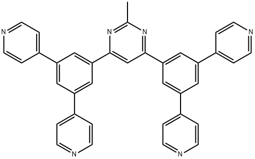 4,6-双(3,5-二(4-吡啶)基苯基)-2-甲基嘧啶 结构式