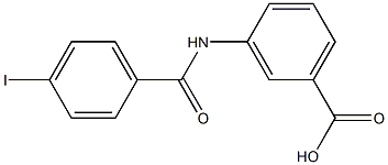 3-[(4-iodobenzene)amido]benzoic acid 结构式