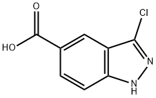 1H-Indazole-5-carboxylic acid, 3-chloro- 结构式