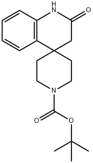 2'-氧代-2',3'-二氢-1'H-螺[哌啶-4,4'-喹啉]-1-甲酸叔丁酯 结构式