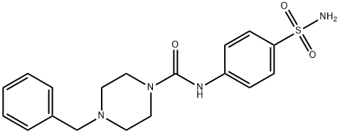 1-(4-氨基磺酰基-苯氨基甲酰基)-4-苄基哌嗪 结构式