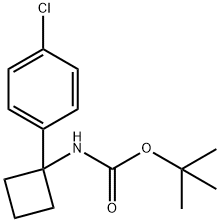 1-(BOC-氨基)-1-(4-氯苯基)-环丁烷 结构式