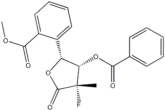 ((2R,3S,4S)-3-(苯甲酰氧基)-4-氟-4-甲基-5-氧代四氢呋喃-2-基)甲基苯甲酸甲 结构式