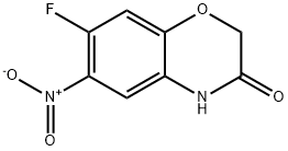 7-氟-6-硝基-2H-1,4-苯并恶唑-3(4H)-酮 结构式