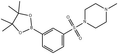 3-(4-Methylpiperazin-1-ylsulfonyl)phenylboronic acid pinacol ester 结构式