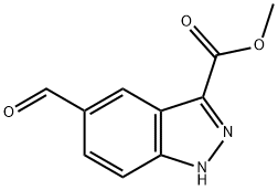 5-甲酰基-1H-吲唑-3-羧酸甲酯 结构式
