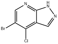 5-溴-4-氯-1H-吡唑并[3,4-B]吡啶 结构式