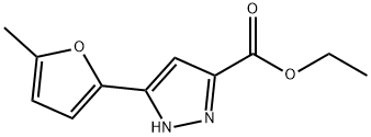 3-(5-甲基呋喃-2-基)-1H-吡唑-5-羧酸乙酯 结构式