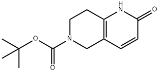 2-氧代-1,2,7,8-四氢-1,6-萘啶-6(5H)-羧酸叔丁酯 结构式