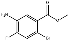 5-氨基-2-溴-4-氟苯甲酸甲酯 结构式