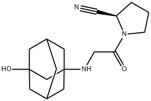 (2R)-1-[2-[(3-羟基金刚烷-1-基)氨基]乙酰基]-2-吡咯烷甲腈 结构式