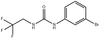 N-(3-溴苯基)-N'-(2,2,2-三氟乙基)-脲 结构式