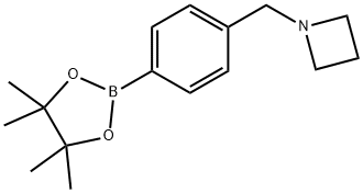 4-[(1-氮杂环丁基)甲基]苯硼酸频哪醇酯 结构式