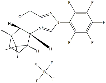 (5AS,6R,9S,9AR)-5A,6,7,8,9,9A-HEXAHYDRO-6,11,11-TRIMETHYL-2-(2,3,4,5,6-PENTAFLUOROPHENYL)-6,9-METHANO-4H-[1,2,4]TRIAZOLO[3,4-C][1,4]BENZOXAZINIUMTETRAFLUOROBORATE 结构式