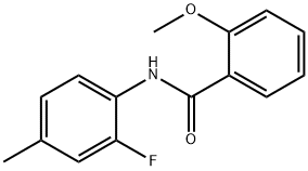 N-(2-氟-4-甲基苯基)-2-甲氧基苯甲酰胺 结构式