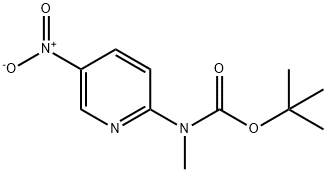 叔-丁基甲基(5-硝基吡啶-2-基)氨基甲酸酯 结构式