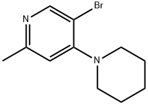 5-溴-2-甲基-4-(哌啶-1-基)吡啶 结构式