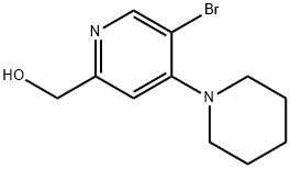 (5-溴-4-(哌啶-1-基)吡啶-2-基)甲醇 结构式