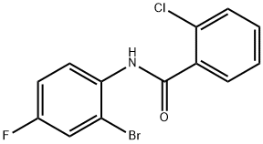 N-(2-溴-4-氟苯基)-2-氯苯甲酰胺 结构式