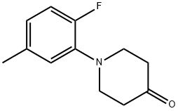 1-(2-fluoro-5-methylphenyl)piperidin-4-one 结构式