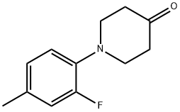 1-(2-fluoro-4-methylphenyl)piperidin-4-one 结构式