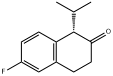 (S)-6-氟-1-异丙基-3,4-二氢-1H-萘-2-酮 结构式
