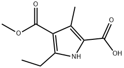 4-甲基5-乙基-3-甲基1H吡咯-2,4-二羧酸酯 结构式