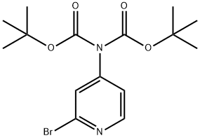 4-[di(tert-butoxycarbonyl)aMino]-2-broMopyridine 结构式