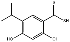2,4-dihydroxy-5-isopropylbenzodithioic acid 结构式
