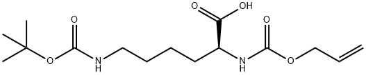 (S)-2-(allyloxycarbonylaMino)-6-(tert-butoxycarbonylaMino)hexanoic acid 结构式