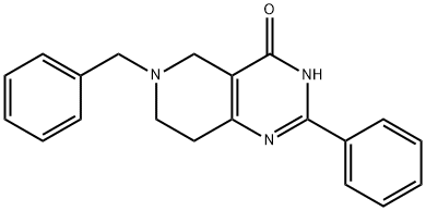 6-苄基-2-苯基-5,6,7,8-四氢-3H-吡啶并[4,3-D]嘧啶-4-酮 结构式