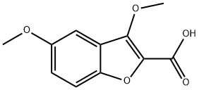 3,5-二甲氧基苯并呋喃-2-羧酸 结构式