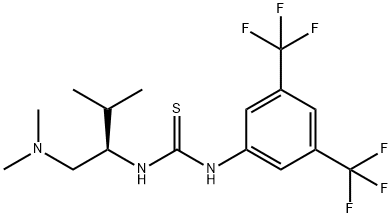 (R)-1-[3,5-双(三氟甲基)苯基]-3-[1-(二甲基氨基)-3-甲基丁-2-基]硫脲 结构式