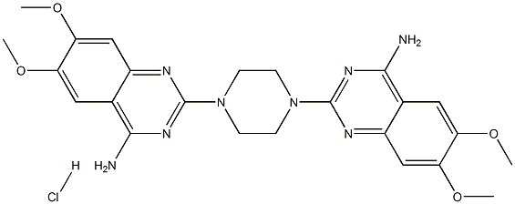 2,2'-(1,4-哌嗪二基)二[6,7-二甲氧基-4-喹唑啉胺]盐酸盐 结构式