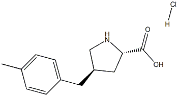 (2S,4R)-4-(4-甲基苄基)吡咯烷-2-羧酸盐酸盐 结构式