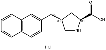 顺-4-(2-萘基)-L-脯氨酸 结构式