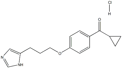环丙基[4-[3-(1H-咪唑-5-基)丙氧基]苯基]甲酮盐酸盐 结构式