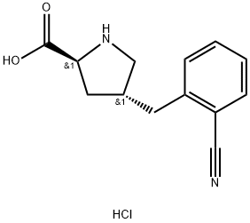 2-氰基苄基-L-脯氨酸盐酸盐 结构式