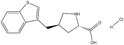 反-4-(苯并噻吩-3-甲基)-L-脯氨酸盐酸盐 结构式