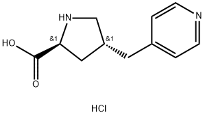 反-4-(吡啶-4-基甲基)-L-脯氨酸二盐酸盐 结构式