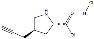 反-4-炔丙基-L-脯氨酸盐酸盐 结构式