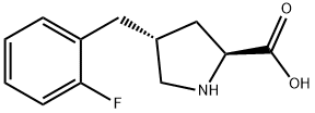 (2S,4R)-4-(2-氟苄基)吡咯烷-2-羧酸 结构式