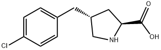 反-4-(4-氯苄基)-L-脯氨酸 结构式