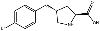 反-4-(4-溴苄基)-L-脯氨酸 结构式