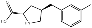 反-4-(3-甲基苄基)-L-脯氨酸 结构式