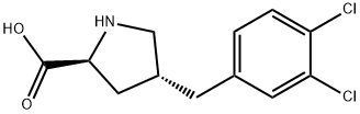 反-4-(3,4-二氯苄基)-L-脯氨酸 结构式