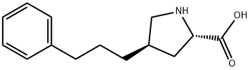 反-4-(3-苯丙基)-L-脯氨酸 结构式