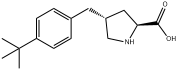 反-4-(4-叔丁基苄基)-L-脯氨酸 结构式