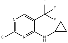 2-氯-N-环丙基-5-(三氟甲基)嘧啶-4-胺 结构式