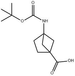 4-BOC-氨基双环[2.1.1]辛烷-1-羧酸 结构式